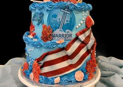 Warrior Ribbon Cutting cake